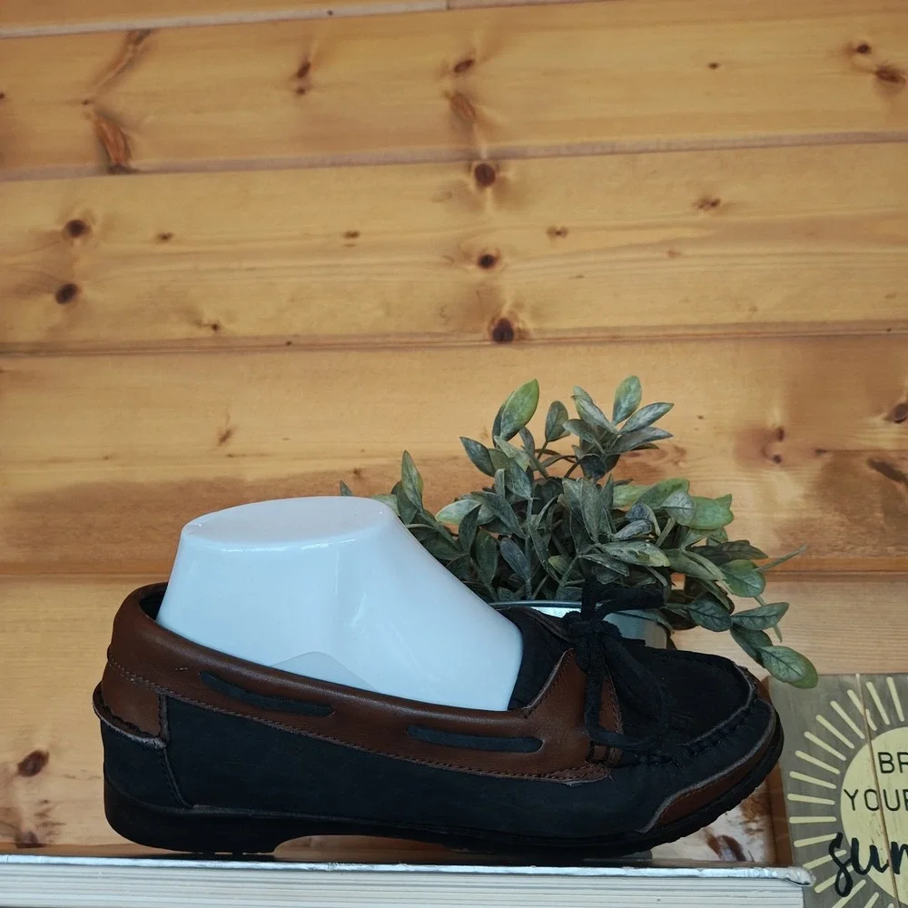 JJ Hobbs Vintage Handsewn Leather Driving Loafer Moc Kiltie Bow Classic Rare 7.5